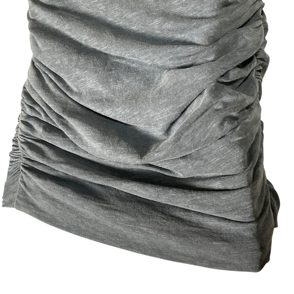 Sundry Strapless Tube Top Sz S Ruched Crossover Gray Neutral Going Out - Picture 8 of 12